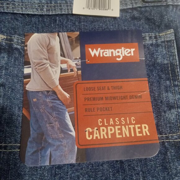 Wrangler Men's Classic Carpenter Jeans 46x32 NWT - Picture 2 of 8